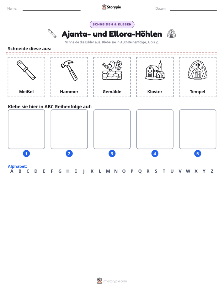 Schneiden & Einfügen Alphabet