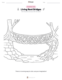 Living Root Bridges printable worksheet preview