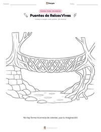 Vista previa de la hoja de trabajo imprimible de Puentes de Raíces Vivas