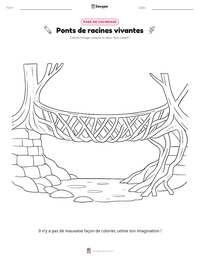 Aperçu de la feuille de travail imprimable Ponts de racines vivantes