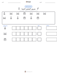 معاينة ورقة العمل القابلة للطباعة جسور الجذور الحية