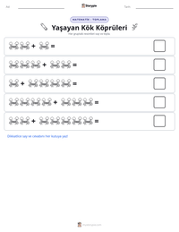 Yaşayan Kök Köprüleri yazdırılabilir çalışma sayfası önizlemesi