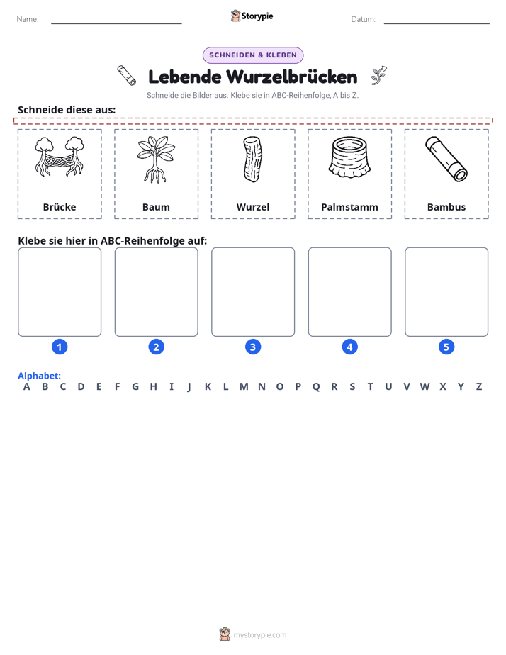 Schneiden & Einfügen Alphabet