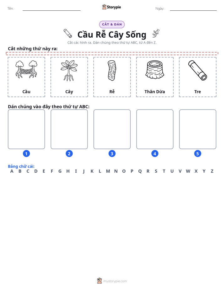 Cắt & Dán Chữ Cái