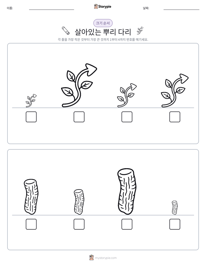 크기 순서