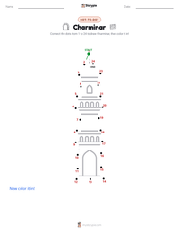 Charminar printable worksheet preview