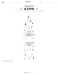 Podgląd drukowalnego arkusza ćwiczeń Charminar