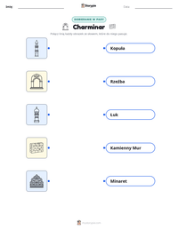 Podgląd drukowalnego arkusza ćwiczeń Charminar