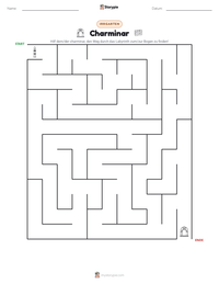 Charminar druckbare Arbeitsblatt Vorschau