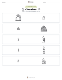 Vista previa de la hoja de trabajo imprimible de Charminar