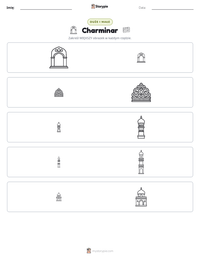 Podgląd drukowalnego arkusza ćwiczeń Charminar