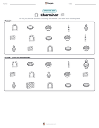 Charminar printable worksheet preview