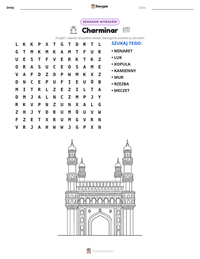 Podgląd drukowalnego arkusza ćwiczeń Charminar