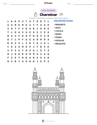 Prévia da folha de atividades imprimível Charminar