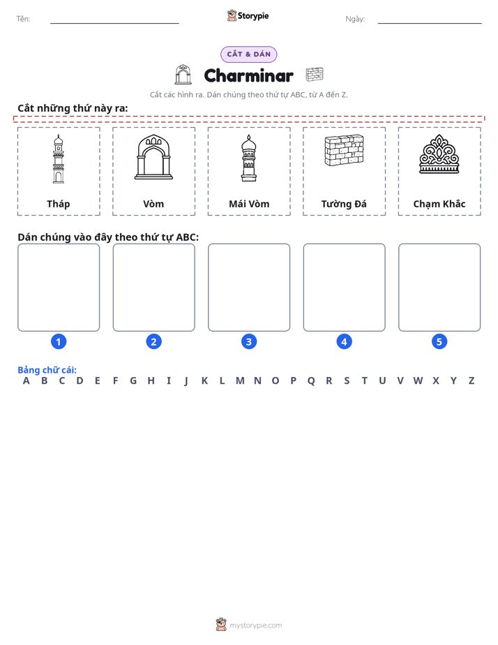 Cắt & Dán Chữ Cái