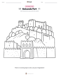 Golconda Fort printable worksheet preview