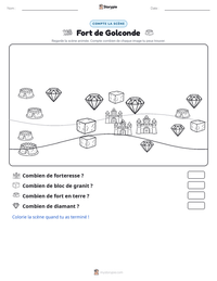 Aperçu de la feuille de travail imprimable Fort de Golconde