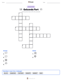Golconda Fort printable worksheet preview