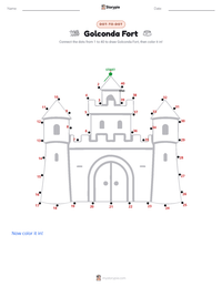 Golconda Fort printable worksheet preview