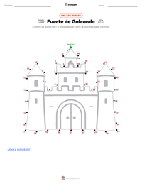 Vista previa de la hoja de trabajo imprimible de Fuerte de Golconda