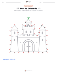 Aperçu de la feuille de travail imprimable Fort de Golconde