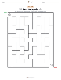 Fort Golkonda afdrukbare werkblad voorbeeld