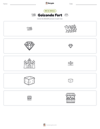 Golconda Fort printable worksheet preview