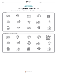 Golconda Fort printable worksheet preview