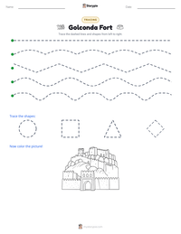 Golconda Fort printable worksheet preview