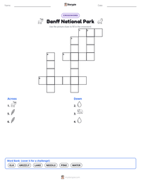 Banff National Park printable worksheet preview