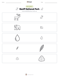 Banff National Park printable worksheet preview