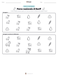 Anteprima della scheda stampabile di Parco nazionale di Banff