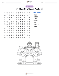 Banff National Park printable worksheet preview