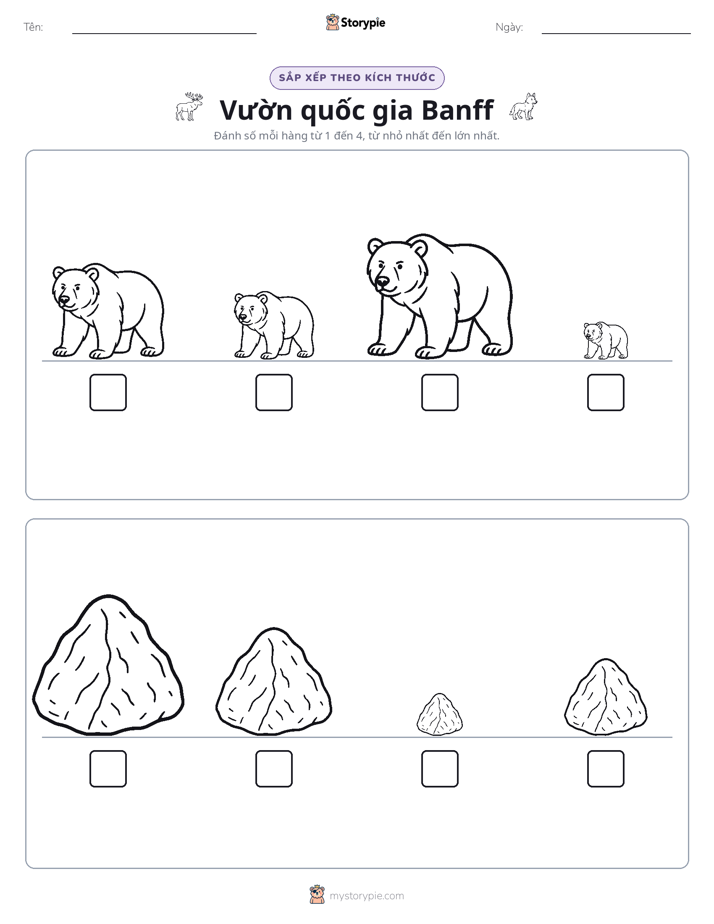 Thứ Tự Kích Thước