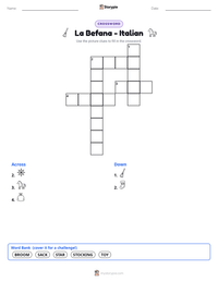 La Befana - Italian printable worksheet preview