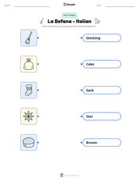 La Befana - Italian printable worksheet preview