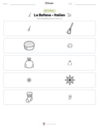 La Befana - Italian printable worksheet preview