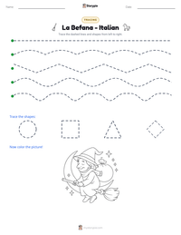 La Befana - Italian printable worksheet preview
