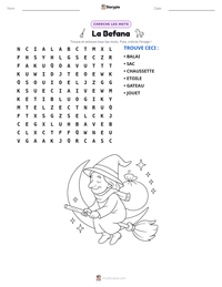 Aperçu de la feuille de travail imprimable La Befana