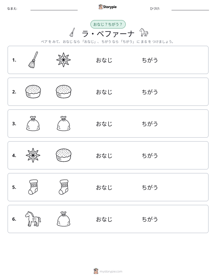 同じか違うか