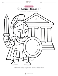 Aeneas - Roman printable worksheet preview