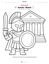 Aeneas - Romalı yazdırılabilir çalışma sayfası önizlemesi