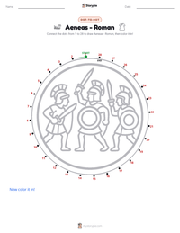 Aeneas - Roman printable worksheet preview