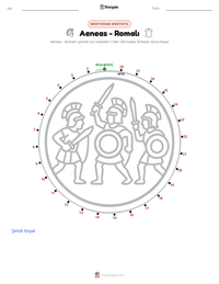 Aeneas - Romalı yazdırılabilir çalışma sayfası önizlemesi