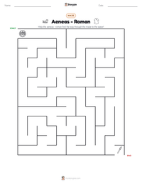 Aeneas - Roman printable worksheet preview