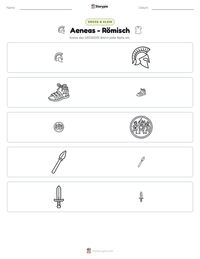 Aeneas - Römisch druckbare Arbeitsblatt Vorschau
