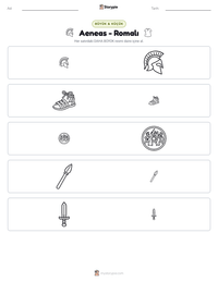Aeneas - Romalı yazdırılabilir çalışma sayfası önizlemesi