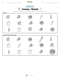 Aeneas - Romalı yazdırılabilir çalışma sayfası önizlemesi