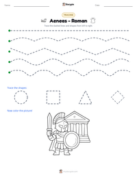 Aeneas - Roman printable worksheet preview