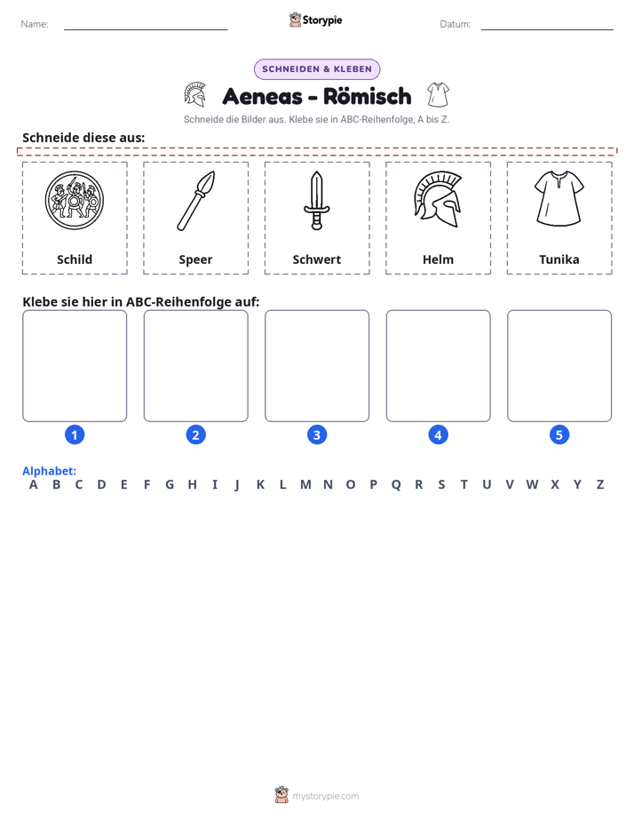 Schneiden & Einfügen Alphabet